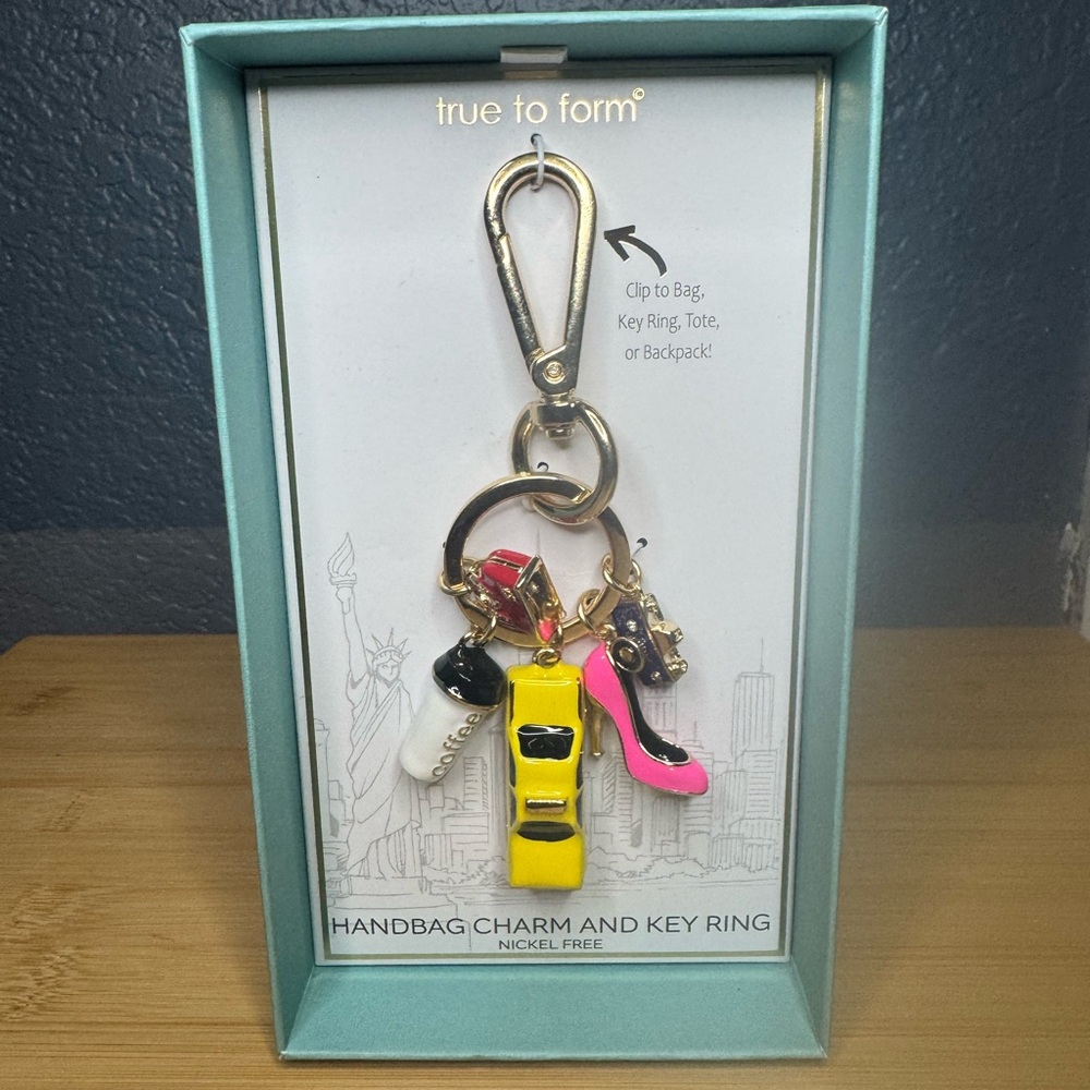 New York City Handbag Charm and Key Ring nib